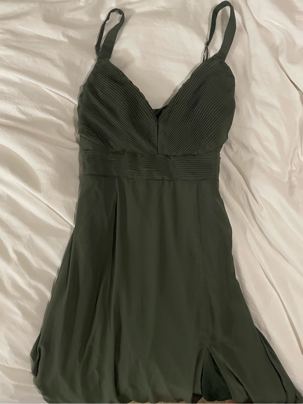 Birdy Grey Olive chiffon Deborah Dress